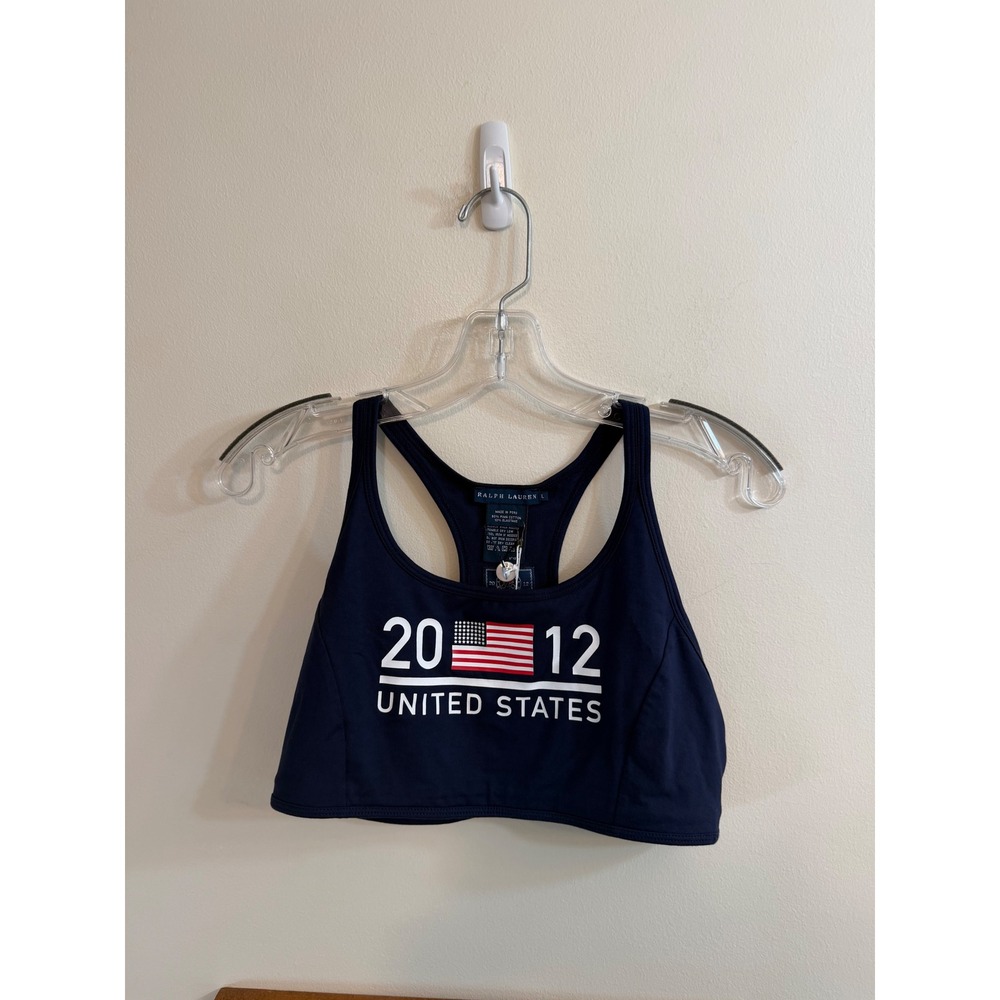 Ralph Lauren Team USA 2012 Olympic Sports Bra Womens L French Navy NWT Deadstock
